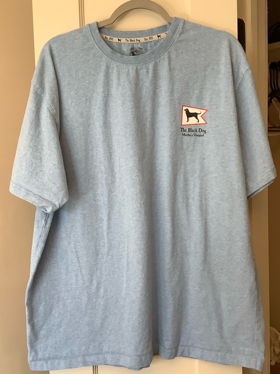 The Black Dog Other - The Black Dog Sky Blue Logo Pocket T-Shirt